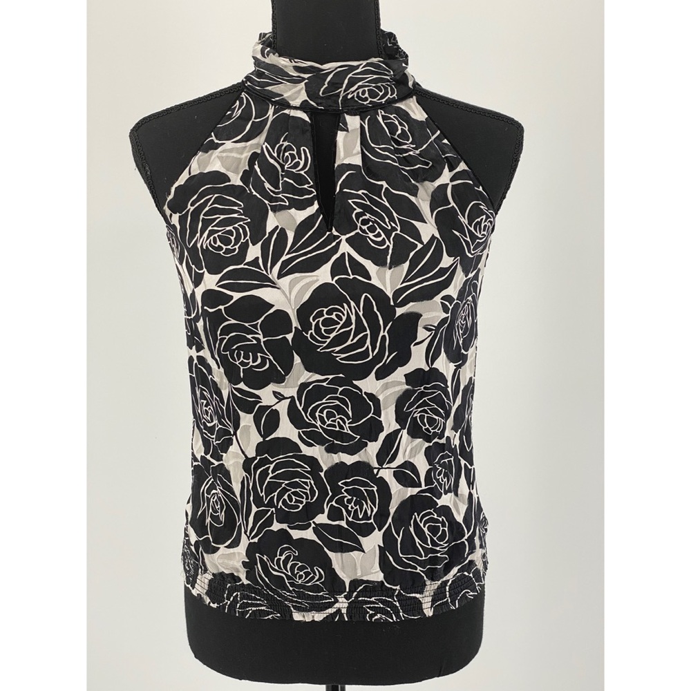 White House Black Market High Neck Blouse XXS